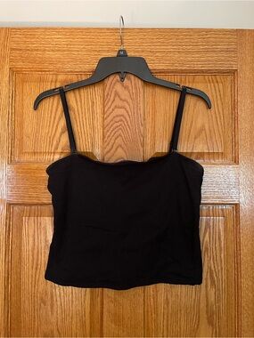 Gap CloseKnit Crop Tube Top (Black)